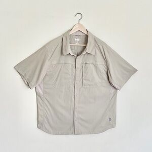 REI Co-Op Sahara Tech Vented Tan Button Down Hiking Shirt Men’s XL